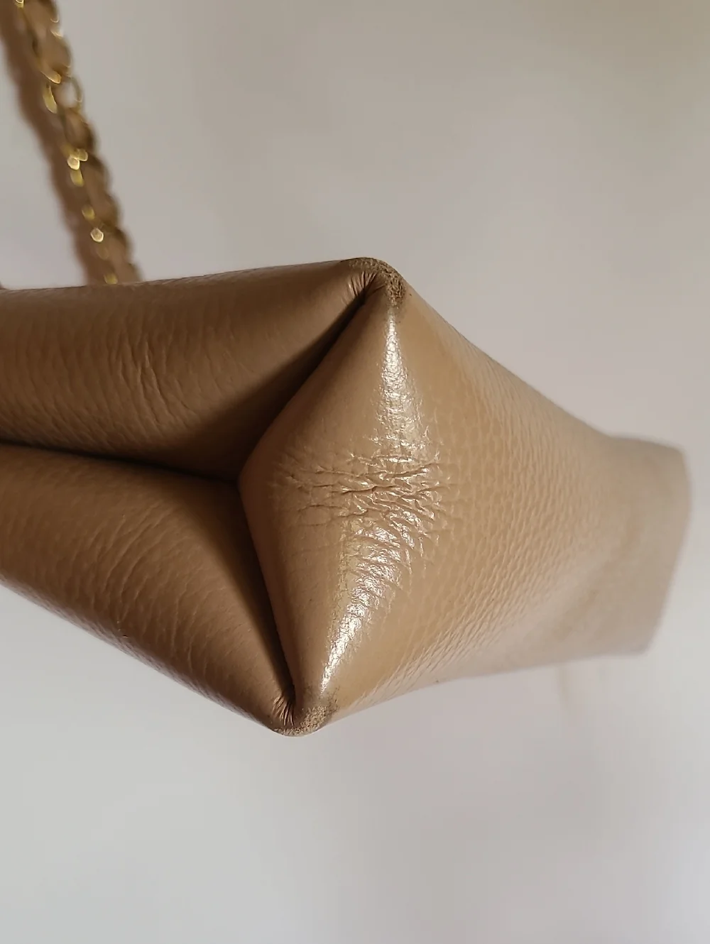 Valentino by Mario Valentino Tan Studded Shoulder Bag Gold Hardware